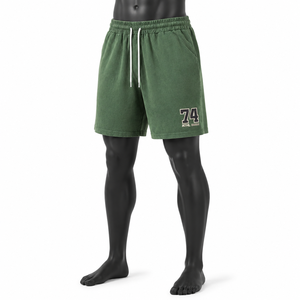 Pantalones Cortos Deportivos de Algodón Personalizados para Hombre, Pantalones Cortos Casuales para Correr, Cintura Elástica, Pantalones Cortos de Entrenamiento Atlético, Logotipo OEM, Ropa Deportiva de Verano - Product Image 3