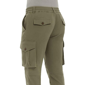 Pantalones cargo informales de cintura alta para hombre Color sólido y patrón Fabricado en fábrica de lona Teñido liso Precio al por mayor - Product Image 6