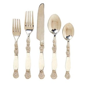 Juego de cubiertos de acero inoxidable Premium, juego de cubiertos con mango decorativo, vajilla de comedor, juego de utensilios para el hogar, cocina, restaurante - Product Image 4