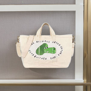 Bolsa de Playa Ecológica de Lona de Algodón Grueso Premium con Estampado Personalizado, Cierre de Cremallera, Correa de Hombro para Uso Diario - Product Image 1