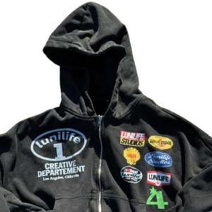 Sweats à capuche zippés épais 100% coton avec impression personnalisée vêtements d'hiver de haute qualité pour hommes - Product Image 2