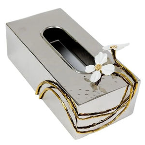 Caja de papel de seda de acero inoxidable de diseño de lujo para el hogar y utensilios de cocina servilletero y soporte vajilla esencial en la India - Product Image 1