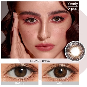 Livraison Gratuite Lentilles de Contact Freshgo 3 Tons Lentilles de Contact Colorées Vente en Gros Lentilles de Contact pour les Yeux <span class=keywords><strong>Lensa</strong></span> Kontak Lentilles Colorées pour les Yeux - Product Image 3