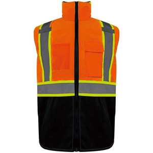 Chaleco de seguridad sin mangas de alta visibilidad con cinta reflectante para trabajadores de la construcción y exteriores - Product Image 5