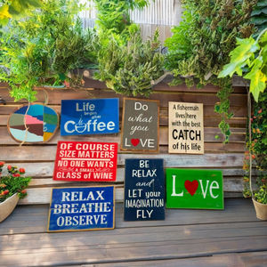 Caja de madera de pino pulido de estilo de arte popular de Bali, bandeja, tarro, cartel decorativo de madera para colgar en la pared para el hogar, tablero de decoración de regalo - Product Image 4