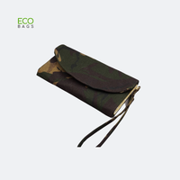 Dompet Organizer Kanvas Katun Ramah Lingkungan dari Pabrik Hanoi Canvas JSC Vietnam, Desain Kustom Gaya Vintage dengan Huruf
