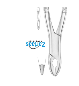 Pince d'extraction en acier inoxydable de haute qualité, incisives supérieures. Canines, prémolaires fig 201 Fabricant et exportateur - Product Image 2