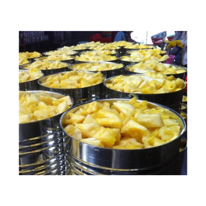 Bouchées d'ananas en conserve dans le jus Fruits en conserve emballés dans une boîte de conserve Type de coupe de fruits tropicaux jaunes Bouchées en vrac en gros - Product Image 2