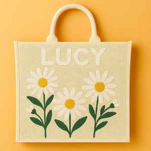 Fourre-tout perlé personnalisé, fourre-tout de mariage personnalisé, sac de perles florales, sac de mariage personnalisé, cadeau de demoiselle d'honneur, fourre-tout floral bleu, - Product Image 5