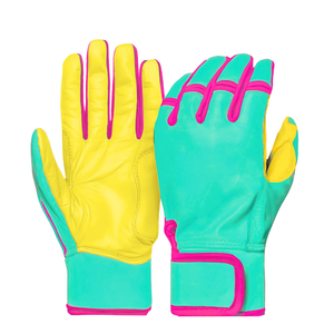 Guantes de bateo de puño corto de béisbol de cuero de Venta caliente profesional guantes de bateo de béisbol de cuero duraderos resistentes - Product Image 4