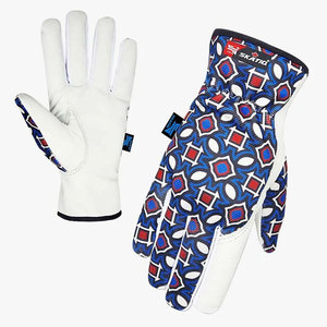 Guantes de seguridad de piel de cabra de grano completo Premium Skatiq de alta calidad, Palma antideslizante para trabajos de jardinería y césped - Product Image 4