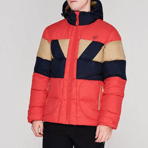 Dernier modèle d'hiver Veste bouffante coupe-vent pour homme Bomber à capuche avec fermeture éclair Poche respirante en laine bulle Toile XL - Product Image 3