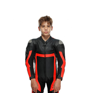 Traje de Motocicleta de Cuero Genuino para Niños de Marca Personalizada, Traje de Carreras Personalizado, Ropa de Motociclismo y Automovilismo - Product Image 3
