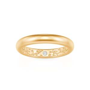แหวนแต่งงาน Jeulia สำหรับผู้ชาย ลายสลักด้านใน ทำจากทอง 10K/14K/18K หรือแพลตตินัม - Product Image 3