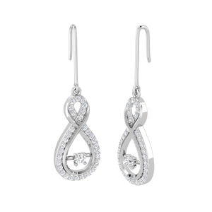 Pendientes de gota de moda chapados en oro de 14 quilates de Rikhava Diamonds, tachuelas amarillas elegantes para bodas y compromisos, moda para niñas - Product Image 5