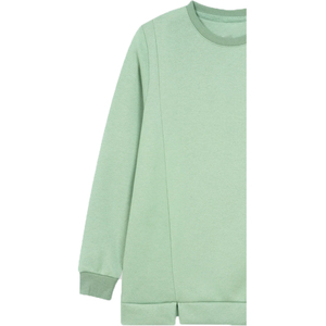 Sudadera de Invierno Ecológica para Mujer, Bordada, de Forro Polar, Transpirable, Cortavientos, Cuello Redondo, Manga Larga, Color Pista - Product Image 6