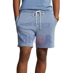 Pantalones cortos de gimnasio personalizados para hombre 2025, forro polar de algodón y poliéster de secado rápido con estampado de logotipo, patrón sólido y bolsillos para ropa deportiva - Product Image 4