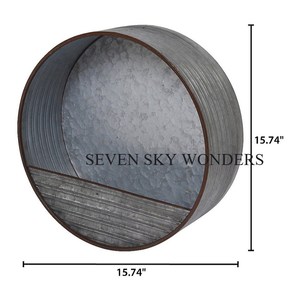 Maceta de Metal de calidad fina, maceta colgante galvanizada para interiores, forma redonda, jardín, Patio, maceta para colgar en la pared, decoración de balcón - Product Image 2