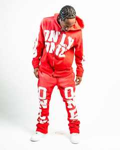 ชุดวอร์ม2ชิ้นแบบมีฮู้ด & กางเกงผ้าฝ้าย100% พิมพ์ลายล้างกรดสไตล์วินเทจชุดวิ่งจ๊อกกิ้งกางเกงบานมีฮู้ด & กางเกงวอร์ม - Product Image 5