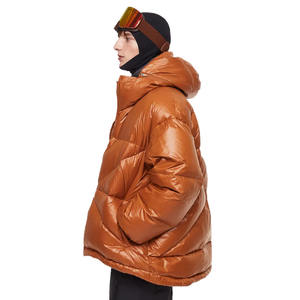 Dernière Veste matelassée réversible pour homme, de qualité supérieure, en toile marron imperméable, respirante, avec doublure en laine/viscose et fermeture éclair, col montant - Product Image 4