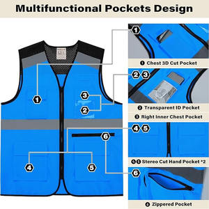 Gilet de sécurité réfléchissant haute visibilité pour l'hiver Gilet de sécurité personnalisé avec logo imprimé en usine - Product Image 5
