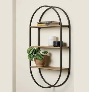 Étagère murale rustique en fer et verre, style industriel, pour rangement et décoration, idéale pour salon, chambre et maison. - Product Image 6