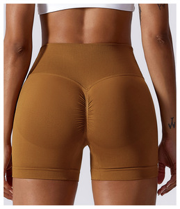 Nouveautés Short de sport de yoga taille haute avec poches Femmes Running Workout Fitness Sport Gym Vêtements - Product Image 6