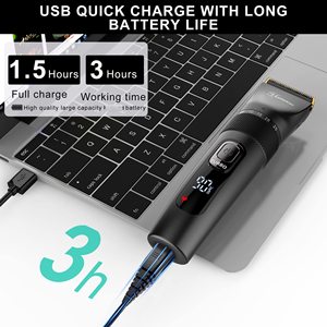 Kit de tondeuses à cheveux sans fil rechargeables par USB, tondeuse à barbe réglable pour hommes, lame en acier inoxydable, étanche, application RV - Product Image 6