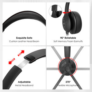 Auriculares <span class=keywords><strong>al</strong></span> por Mayor ONIKUMA X37 USB Tipo-C con Cable para <span class=keywords><strong>Call</strong></span> <span class=keywords><strong>Center</strong></span>, con Micrófono HD, Reducción de Ruido, Auriculares Ajustables para Oficina - Product Image 2