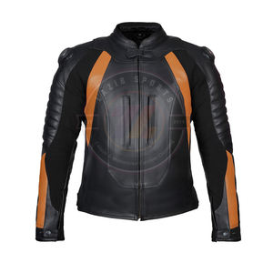 Veste de course en cuir de moto personnalisée pour équipement d'équitation de motard de rue pour hommes avec protège-épaules et coudes vêtements de moto - Product Image 3