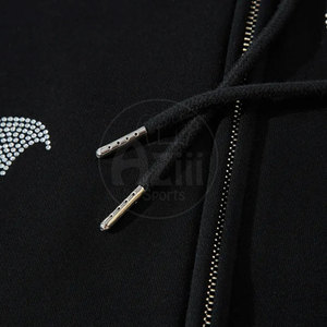 Custom Design Men Rhinestones Hoodies Autumn Hooded Digital Printing 100% Cotton Outdoor Use - Product Image 4