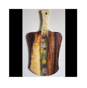 Planche à découper en résine océan avec base en bois artisanale ambiance côtière idéale pour les chefs à domicile et les plats décoratifs - Product Image 6