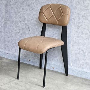 Modern Farmhouse <b>Dining</b> <b>Chair</b> GCF191 with Upholstered Backrest and Powder-Coated Steel Legs for Home Living Rooms - Product Image 2