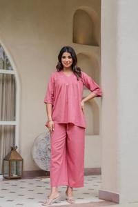 Conjunto de Dos Piezas Moderno de Algodón, Elegante y Femenino para Mujer, al por Mayor y a Bajo Precio con MOQ Bajo - Product Image 5