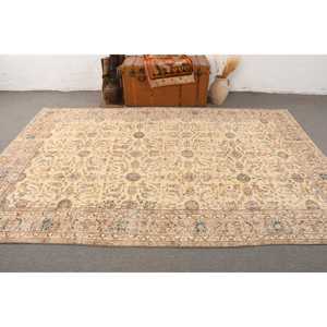 พรมขนาด 0.5x9.7 ฟุต, พรมวินเทจสไตล์ตุรกี, พรมขนสัตว์สีเบจ - Product Image 3