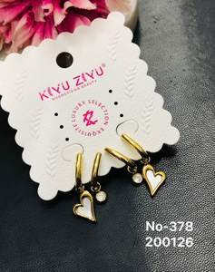 Pendientes de Lujo de Acero Inoxidable Chapados en Oro Estilo Bollywood para Bodas y Fiestas, Aretes de Compromiso - Product Image 4