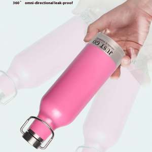 Botella de Agua Deportiva Portátil de Acero Inoxidable 304, Botella para Beber Agua Deportiva con Asa y Tapa para Termo de Alimentos - Product Image 5