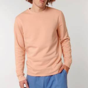 Venta al por mayor logotipo personalizado bordado sudadera en blanco 100% algodón peso pesado Unisex gran tamaño cuello redondo sudadera hombres - Product Image 3