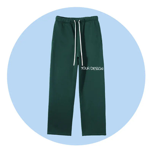 Pantalones de chándal con bordado personalizado de nuevo estilo para hombre, ligeros, de alta calidad, servicio OEM, pierna ancha, cintura elástica, moda informal - Product Image 2