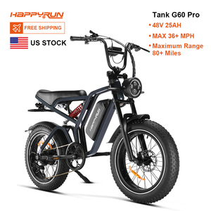 Happyrun Tank <span class=keywords><strong>G60</strong></span> Pro 2000W Style cyclomoteur tout-terrain avec livraison gratuite gros pneu montagne 20x4.0 gros pneu vélo électrique gros pneu - Product Image 2