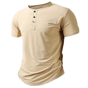 Nouveau produit d'été pour hommes chemise à manches courtes avec polo de loisirs d'affaires de couleur pure avec bord à col - Product Image 5