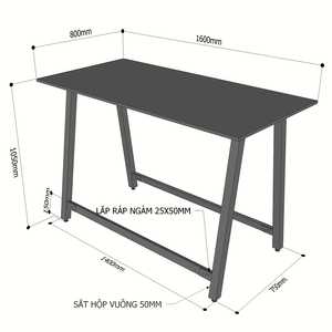 Ministral Design Standing <b>Desk</b> for Group <b>Work</b> 160x80x105cm Dual Motor Office Furniture with Iron Legs Plywood Wood STD68037 - Product Image 6