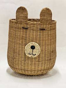 Precio de fábrica, organizador multiusos moderno ecológico para niños, elegante cesta de almacenamiento de ratán Natural tejida a mano con forma de Animal - Product Image 3