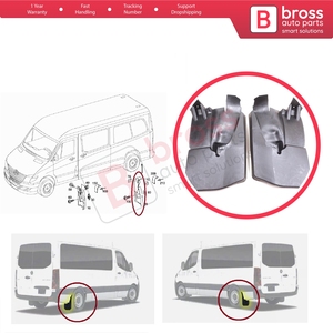 บังโคลนหลังซ้ายขวา BSP1222 สำหรับ Sprinter 906 NCV3 Crafter MK1 ปี 2006-2017 รุ่น 9068820204 9068820304 - Product Image 5