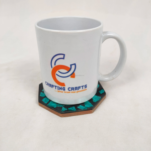 Wooden Eco-Friendly Modern Tea <b>Coaster</b> <b>Set</b> 4 <b>Holder</b> Square Shape Handmade Marble Mop Inlay Custom Size Home Hotel Restaurant Use - Product Image 1