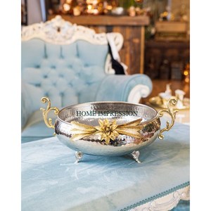 Gold and Silver Plated Aluminum Round Designer Disposable Eco-Friendly Serving Bowls for Home Hotel Restaurant and Party Use - Product Image 5