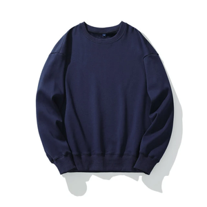 Sweat-shirt personnalisé en molleton de coton épais pull-over imprimé de points contrastés sweats-shirts vierges à col rond d'hiver de couleurs différentes - Product Image 6