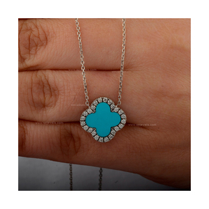 Collar con Colgante de Diamantes TQ de Oro de 14k, Joyería India para Mujer, Novedad de 2023, Disponible en 10k/18k - Product Image 6