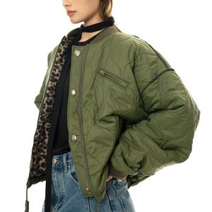 Nueva chaqueta Bomber de satén de seda de otoño para mujer, moda urbana, cuello redondo con mangas largas transpirables de punto, tela de lona - Product Image 2