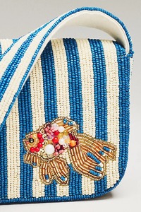 Large Capacity Velvet Fabric Hand Beaded Embroidered Portable Travel Cosmetic Jewelry <b>Storage</b> <b>Bag</b> Foldable Zipper <b>Multipurpose</b> - Product Image 5